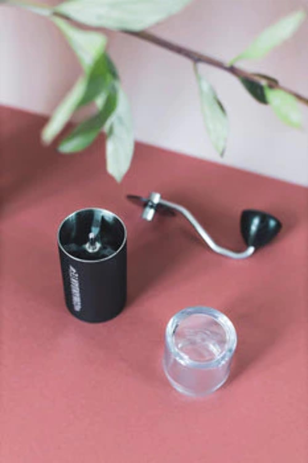 Comandante C40 MK4 clear polymer-glass jar provides easy cleaning and visibility