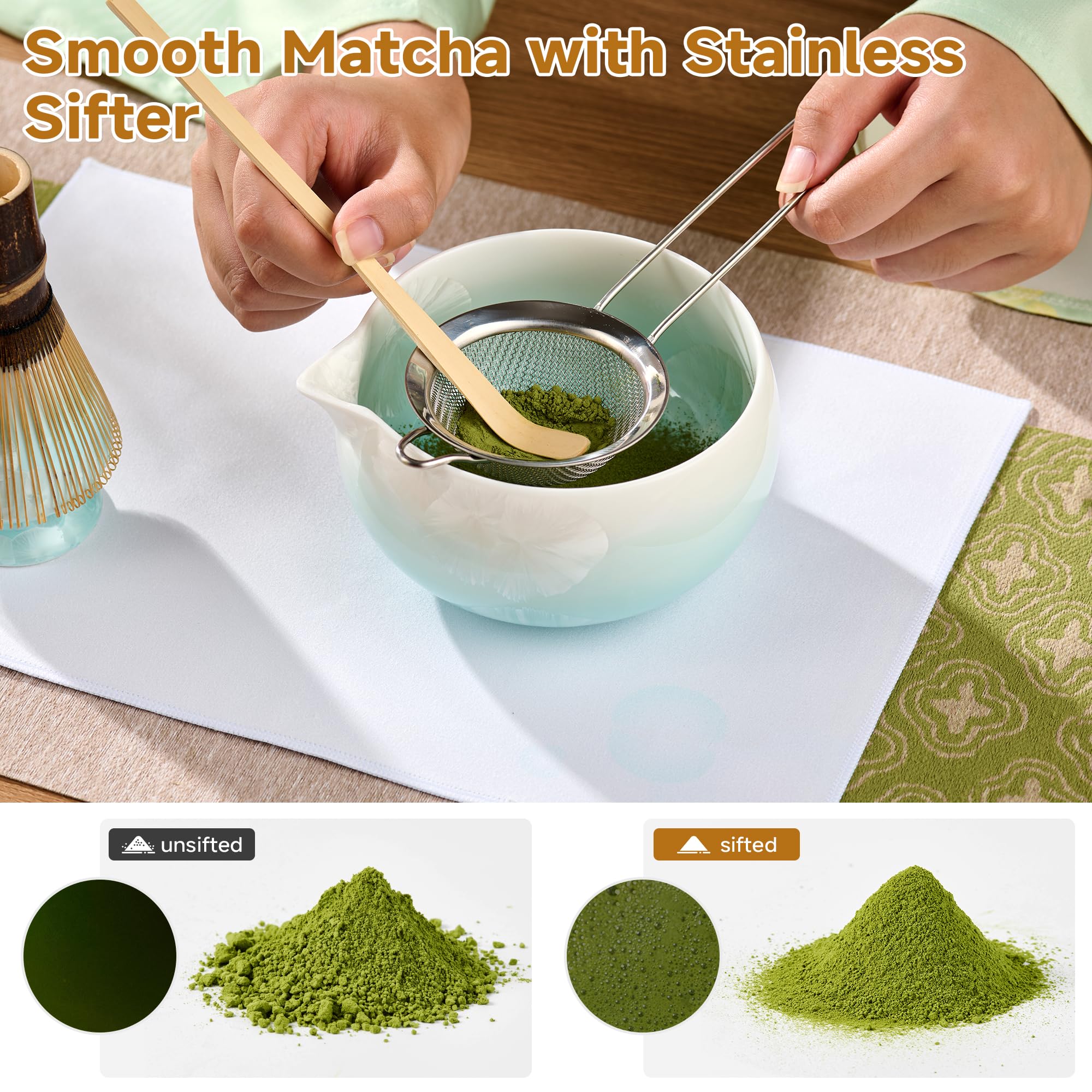 ComboJoy ceramic whisk holder keeps whisk dry and reshaped.