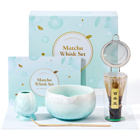ComboJoy matcha bowl with crystalline glaze elevates daily tea ritual.
