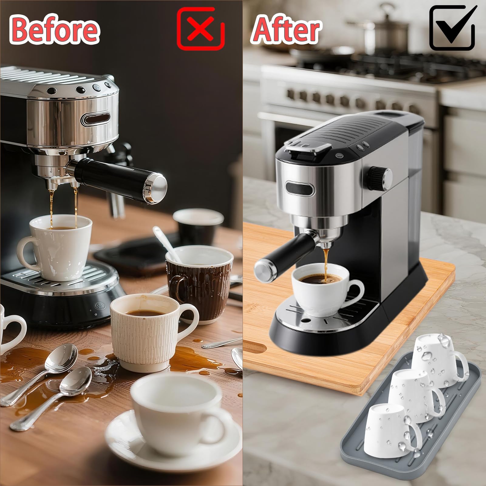 Comesix silicone cup pad keeps mugs stable and surfaces clean