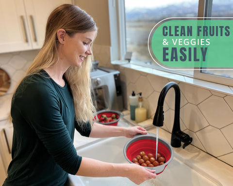 Comfify fruit washing bowl with strainer for clean berries