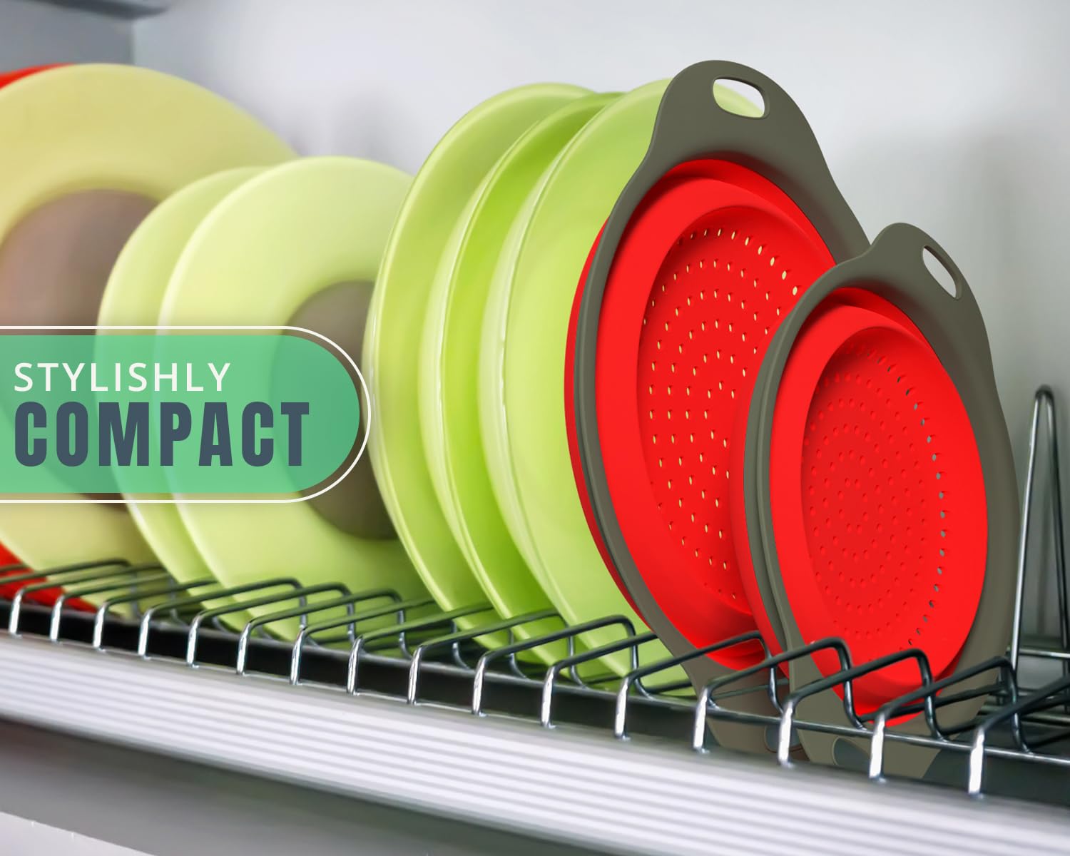 Comfify two-pack nest storage shows tidy cabinet organization