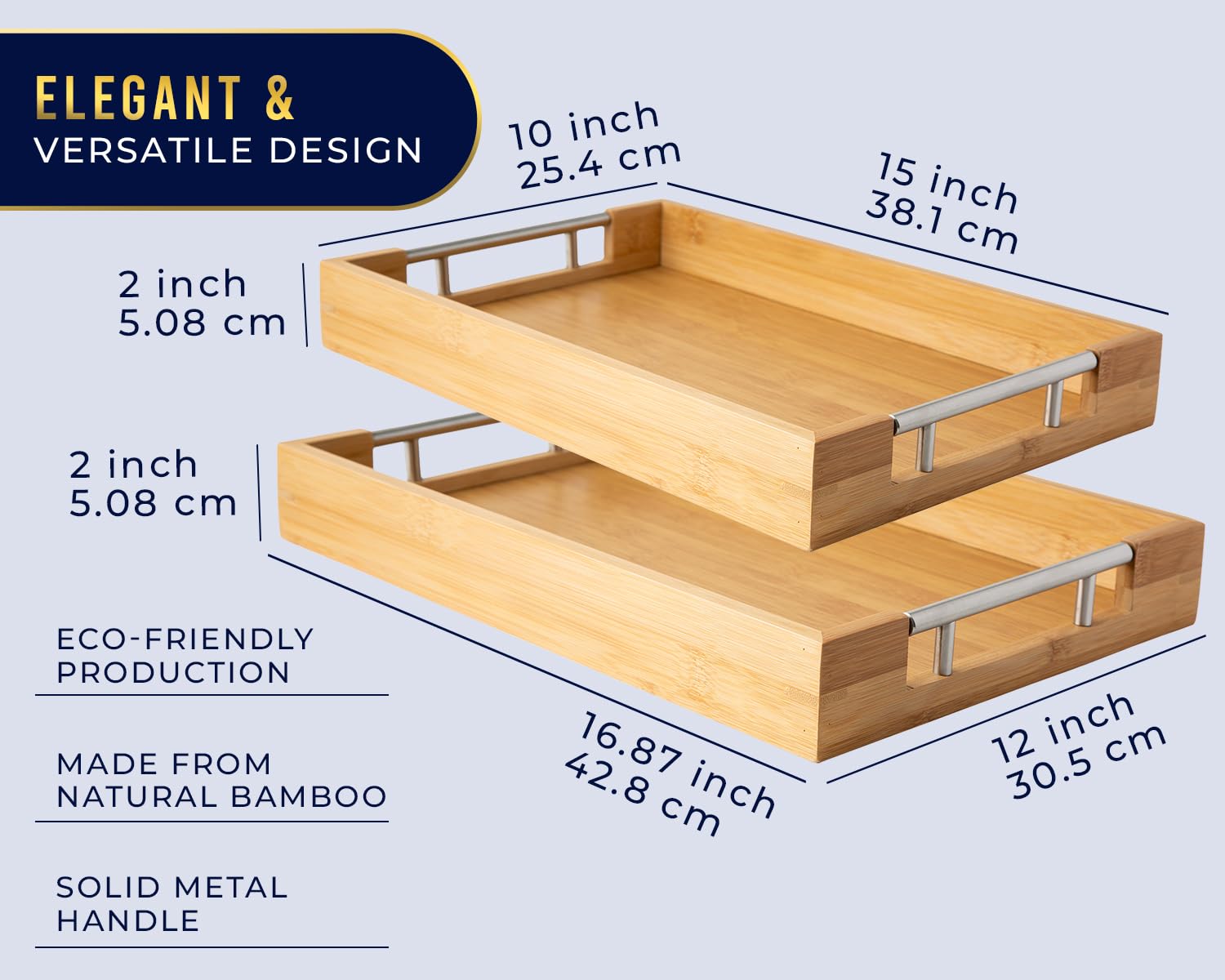 Comfify decorative bamboo tray on coffee table, adds natural style.