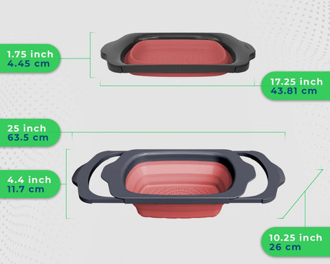 Comfify XL foldable colander stores flat in small kitchens