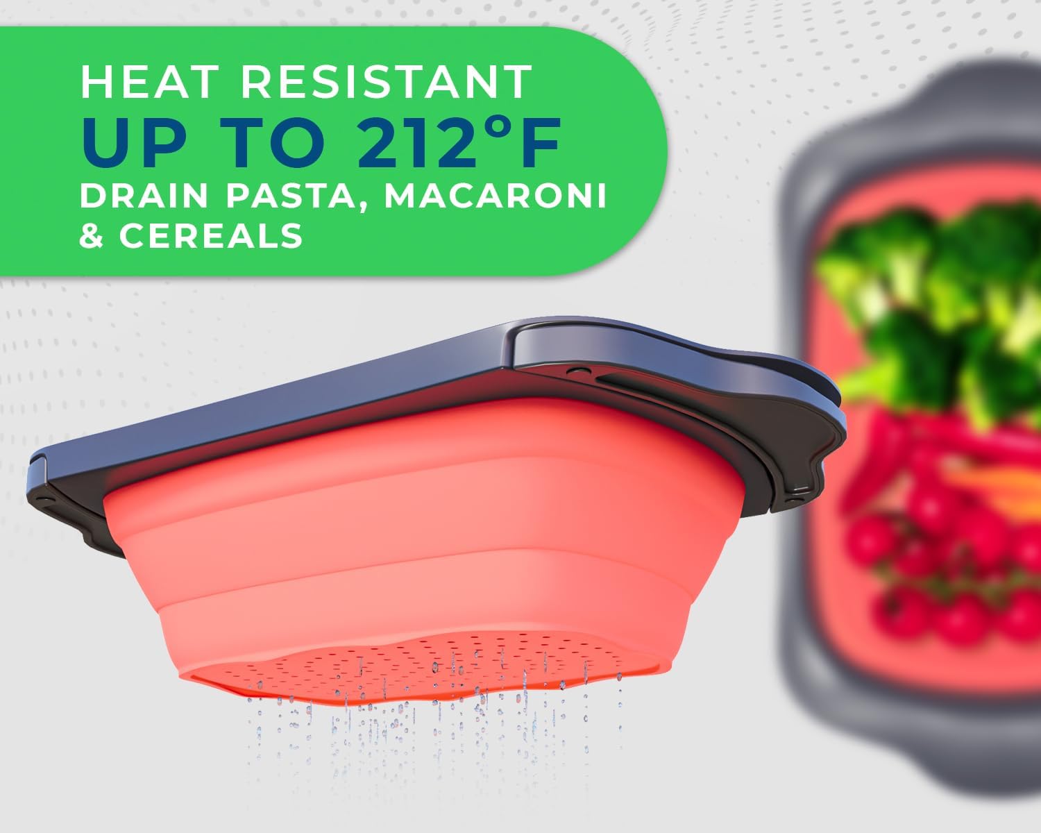 Comfify XL rinse berries and veggies quickly with drainage