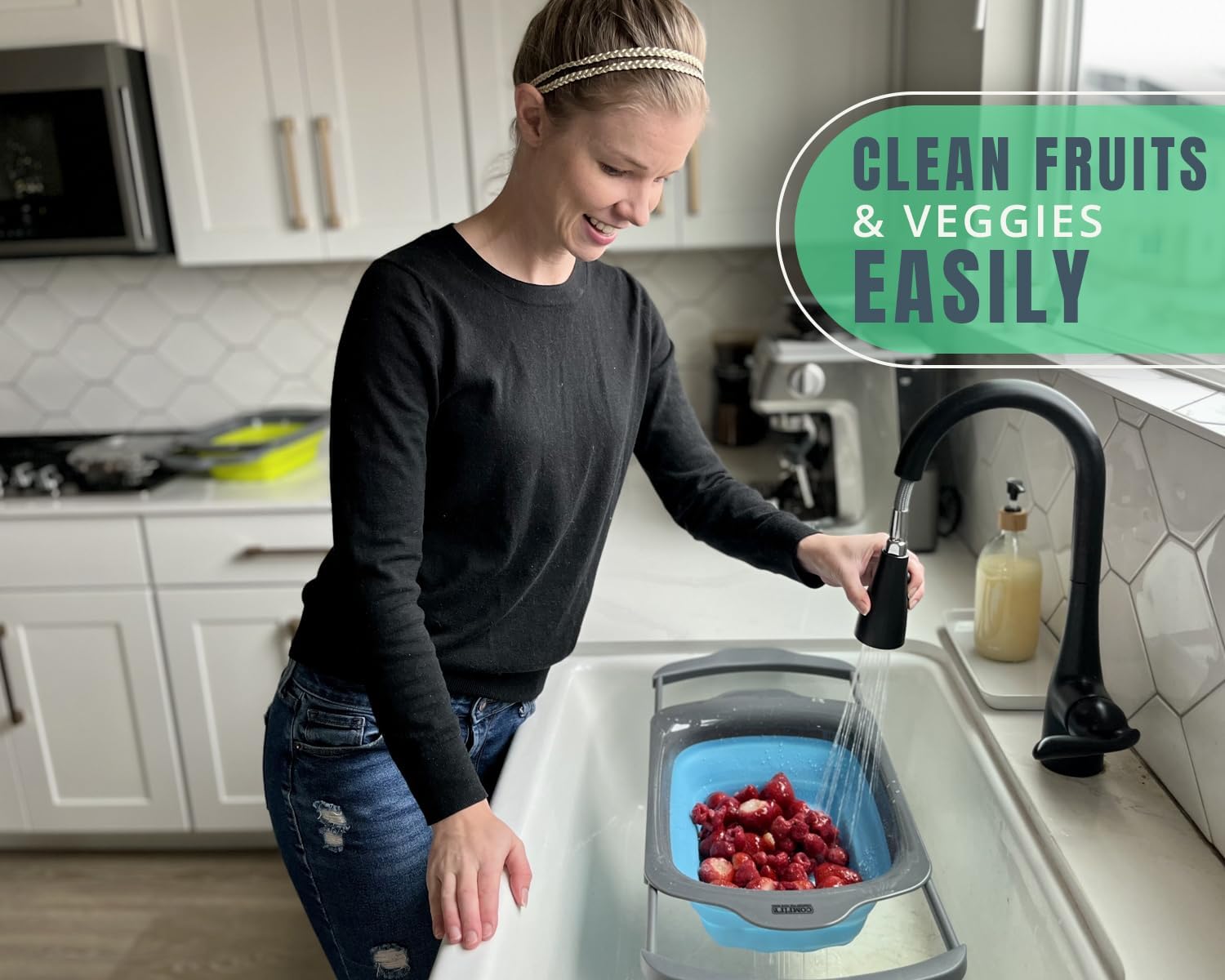 Comfify XL compact kitchen-friendly collapsible strainer