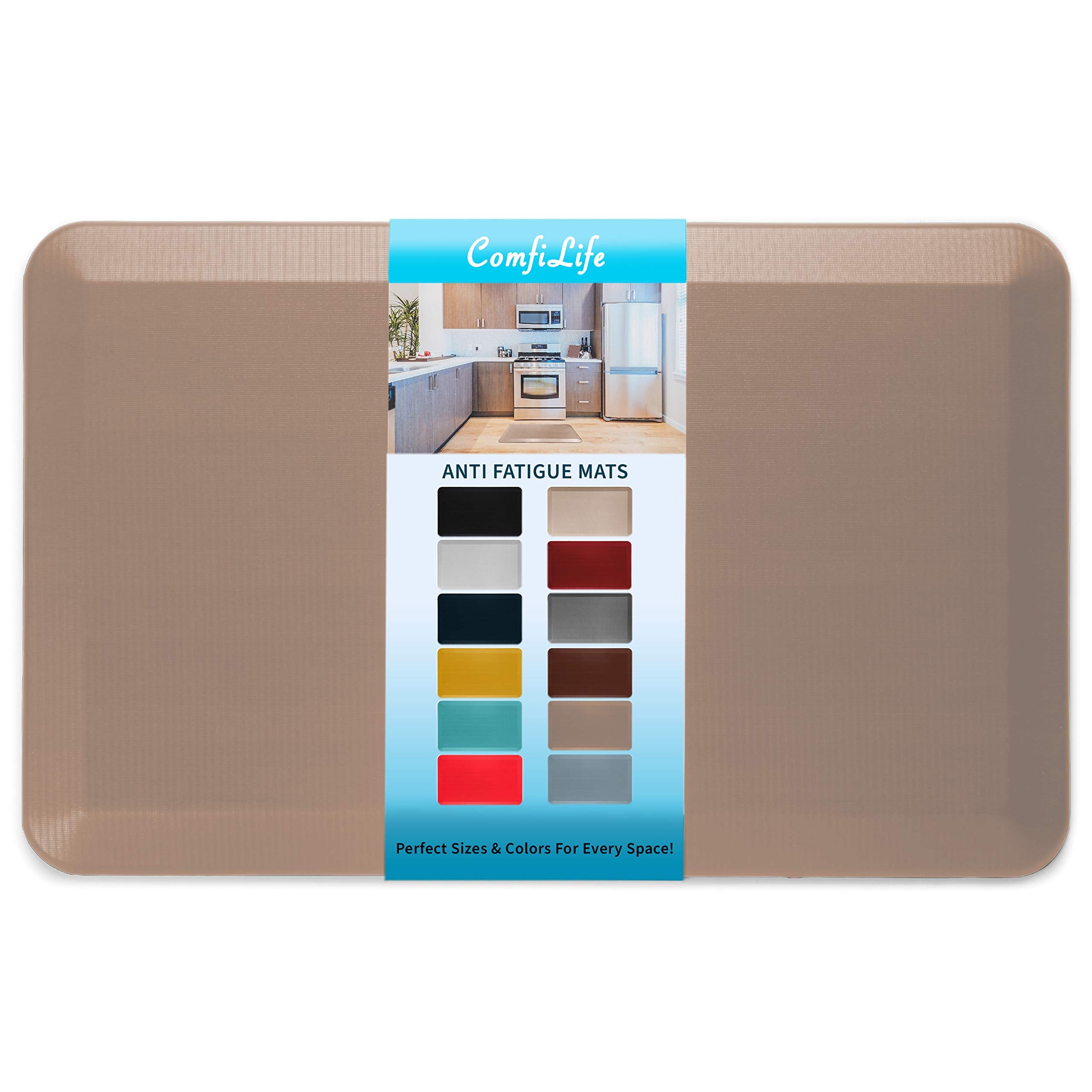 ComfiLife anti-fatigue floor mat for kitchen improves comfort during cooking and cleanup.