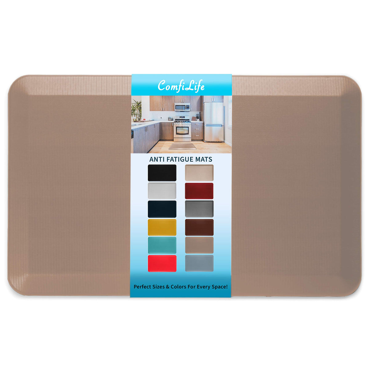 ComfiLife anti-fatigue floor mat for kitchen improves comfort during cooking and cleanup.