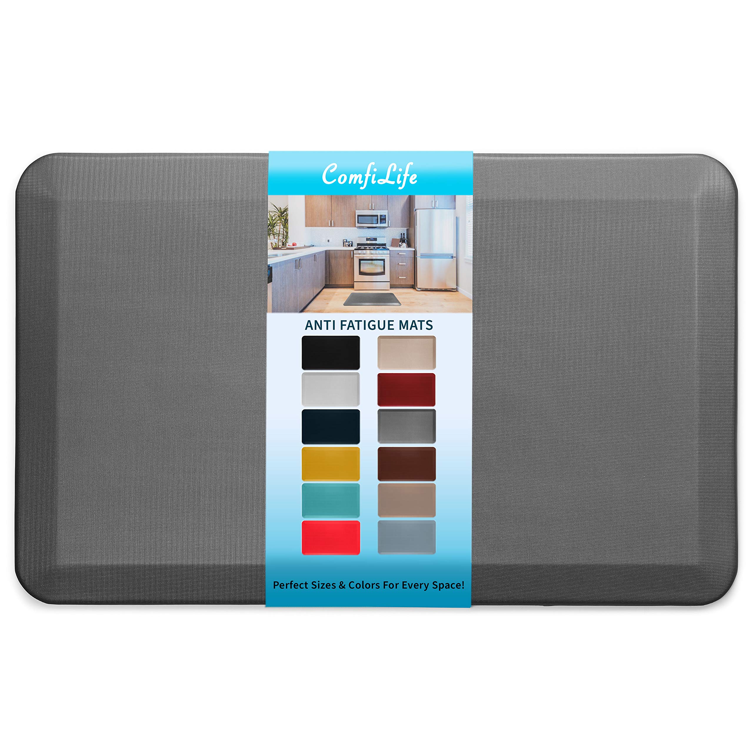 ComfiLife anti-fatigue floor mat 20x32 charcoal for comfortable standing at the kitchen