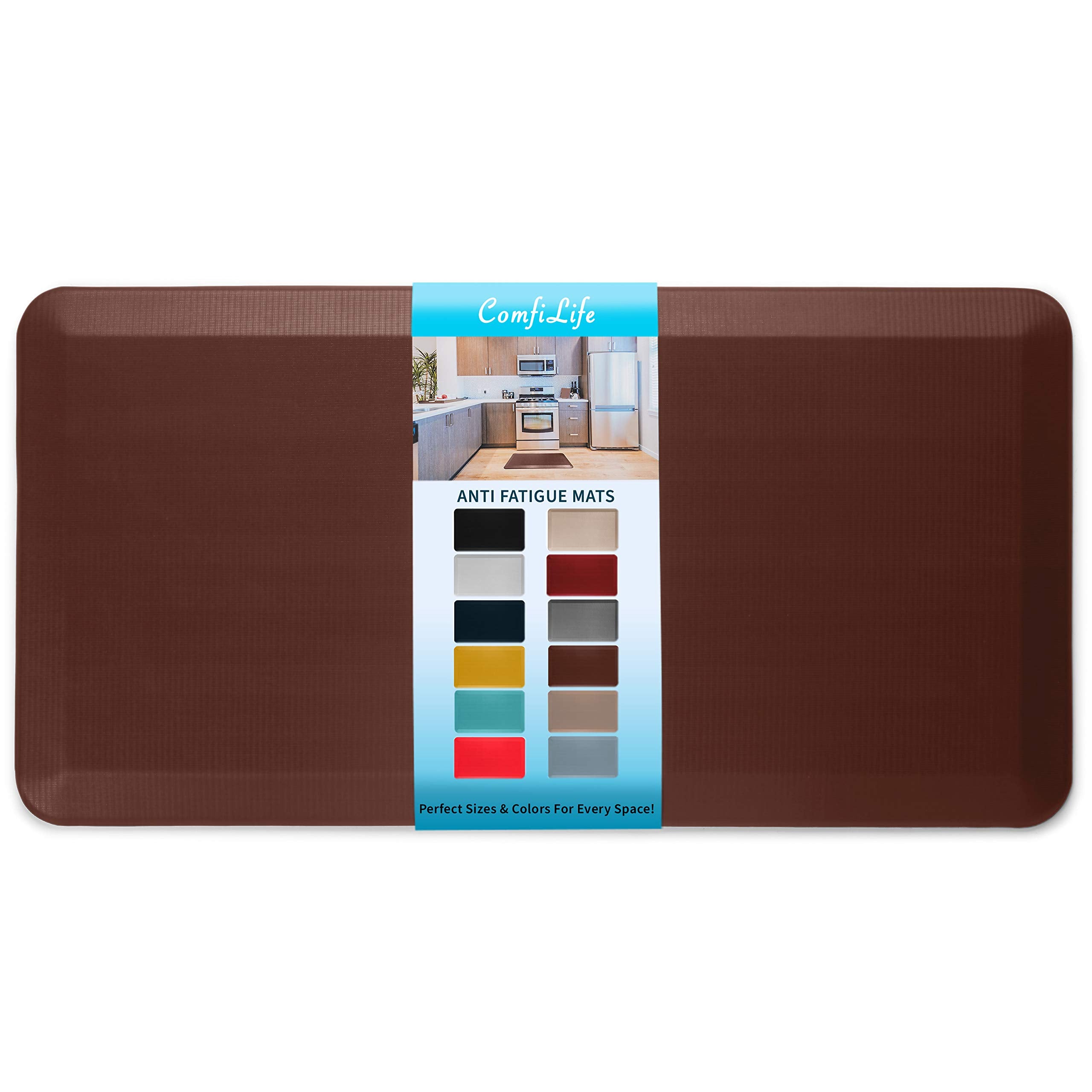 ComfiLife anti-fatigue floor mat with plush cushion for kitchen comfort.