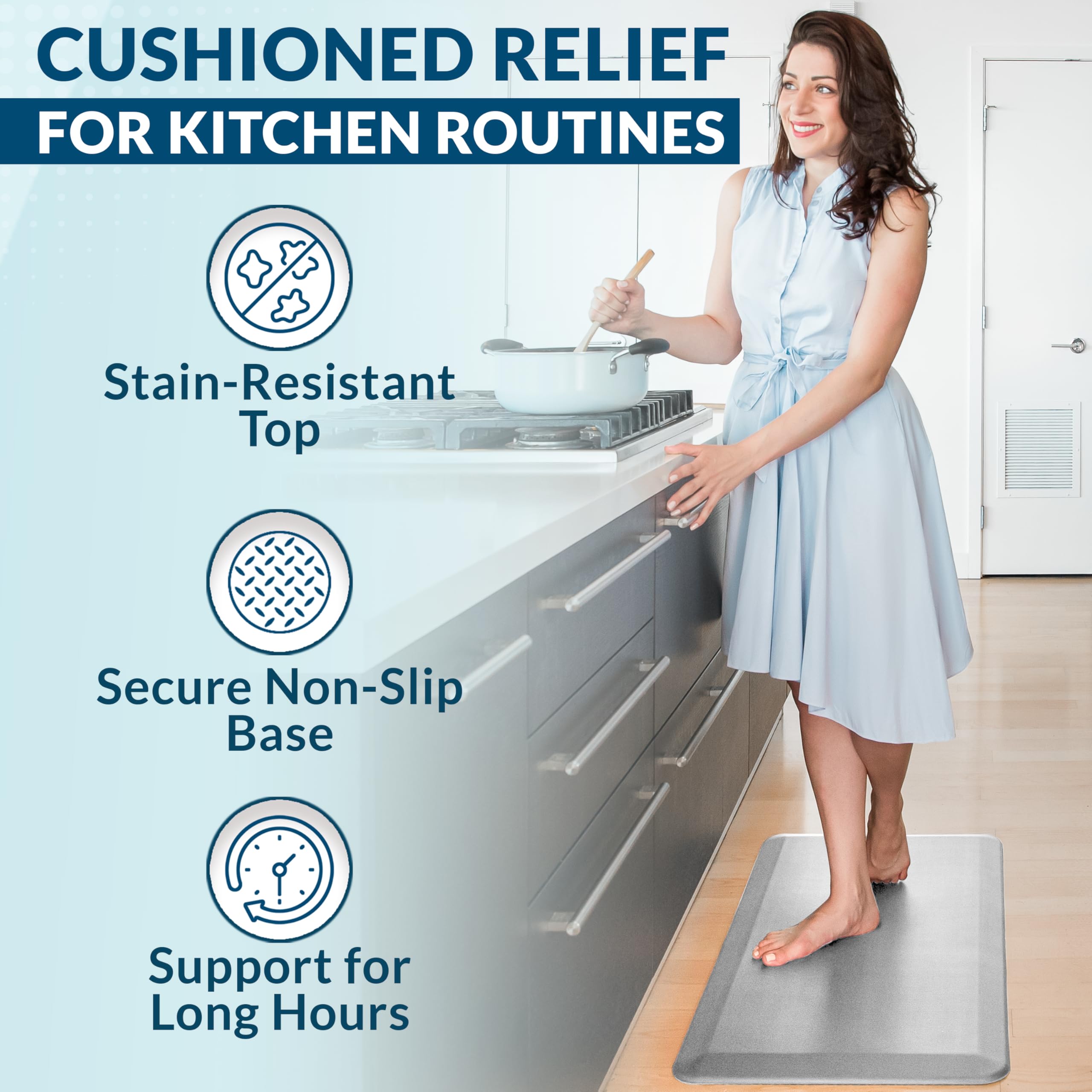 ComfiLife stain-resistant surface stays clean with daily use.