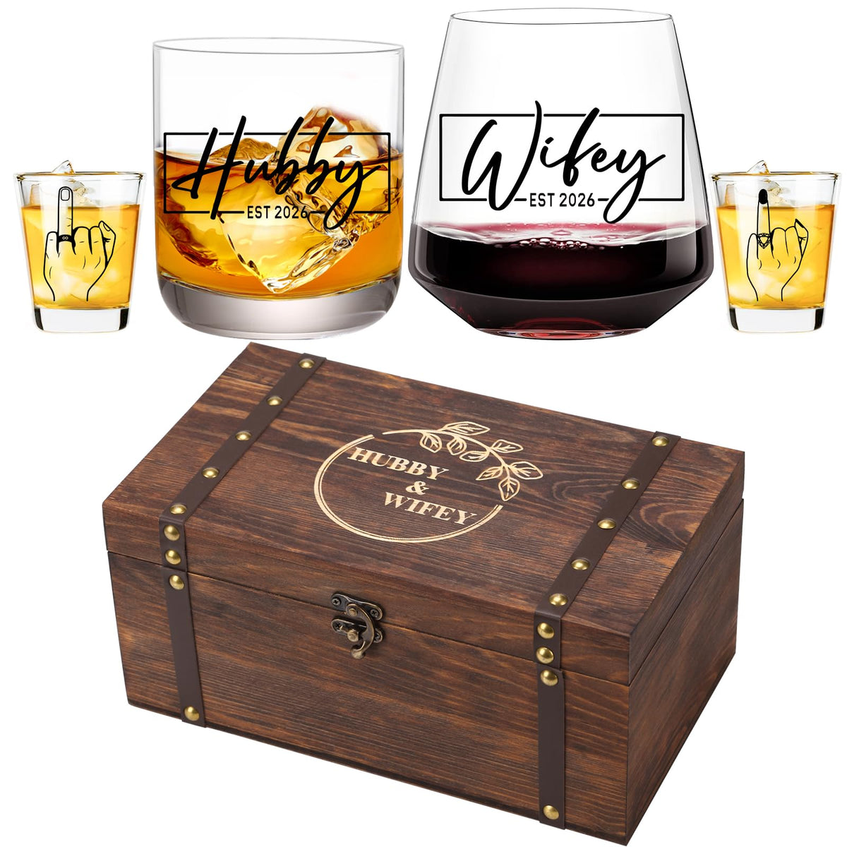 comfit Hubby & Wifey box lid engraving highlights a timeless wedding keepsake