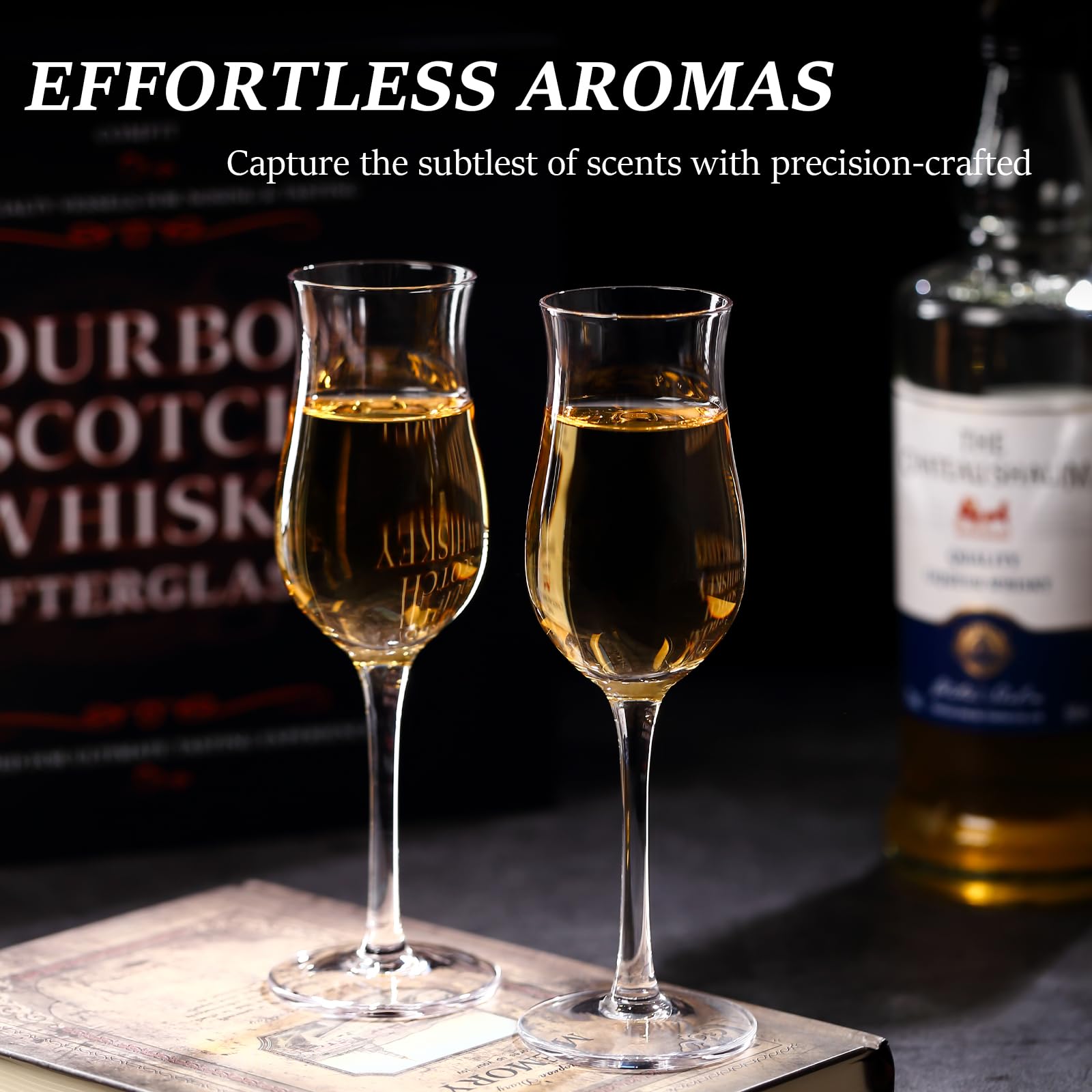 Comfit snifter set, 4oz glasses, versatile for sipping cognac and whiskey.