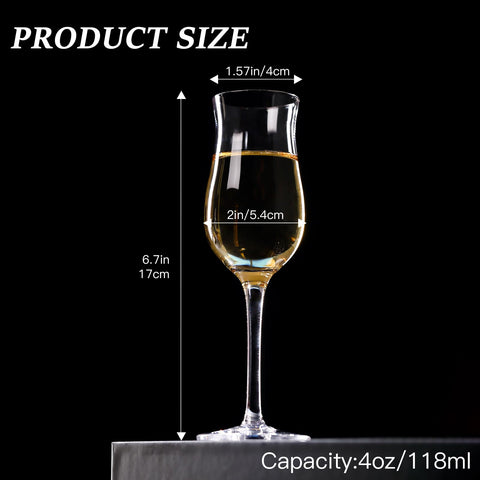 Comfit whiskey snifter with a stem, 4oz, elegant pour and aroma capture.