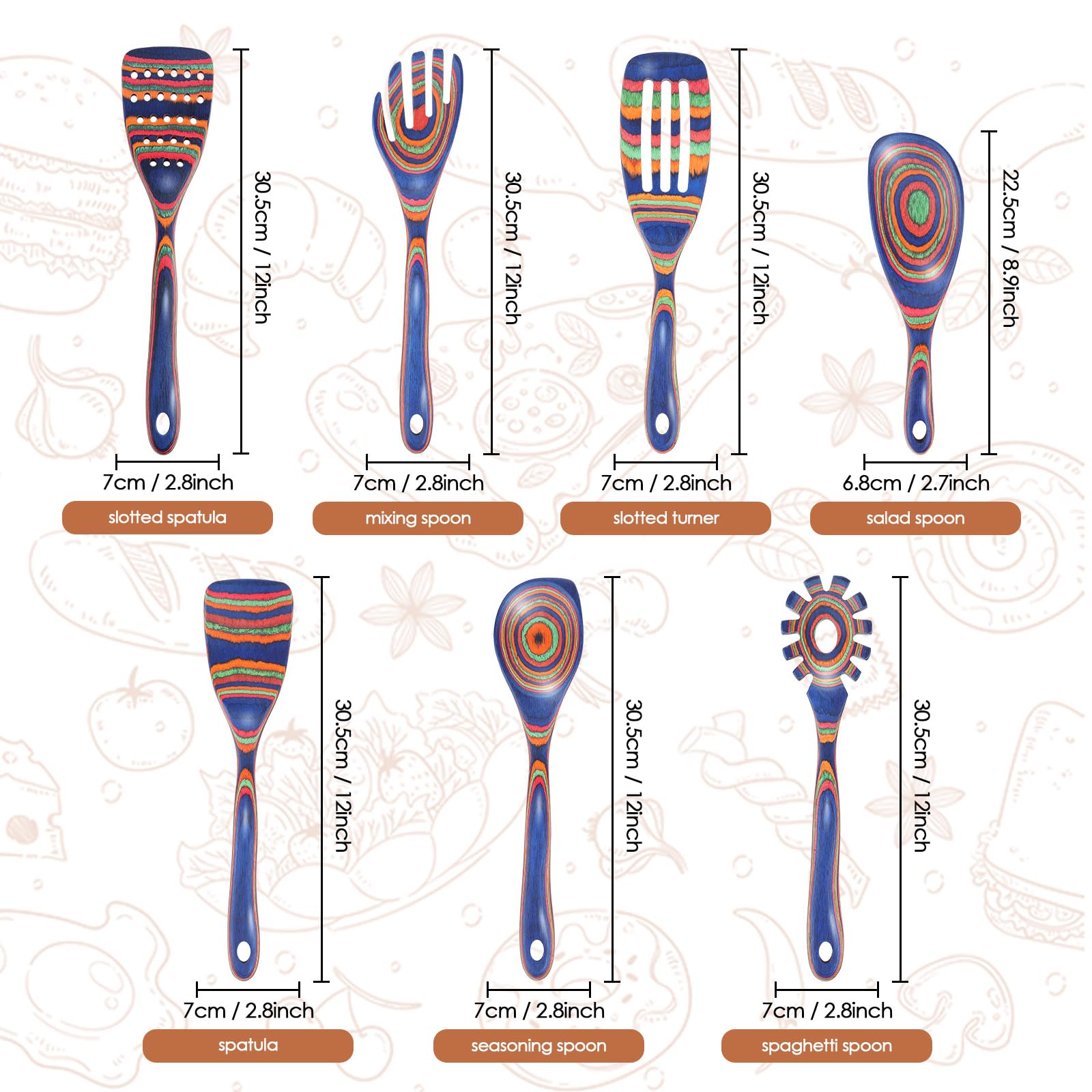 comfoyar Pakkawood wooden spoon with smooth handle for stirring sauces.