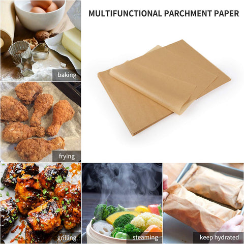 Comfylife parchment withstands heat up to 450°F for many recipes.