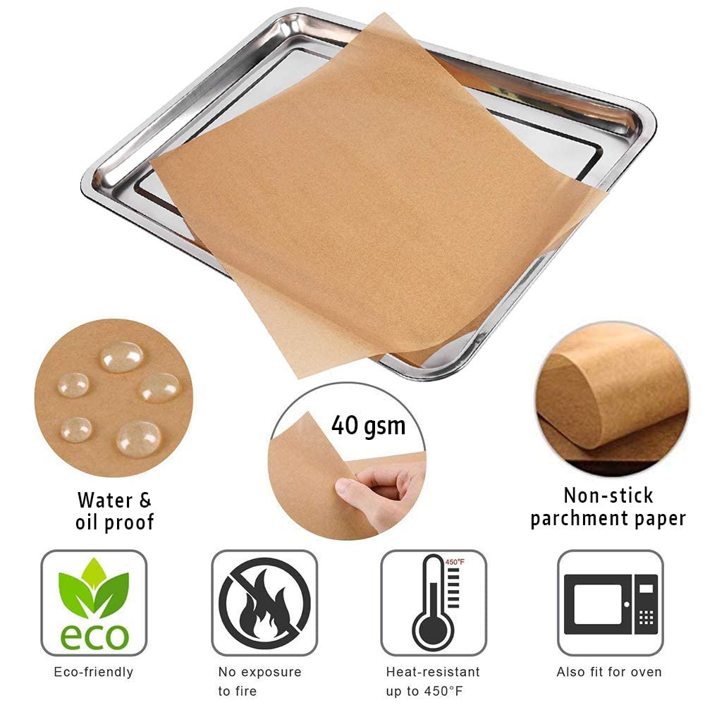 Comfylife versatile parchment sheets for cookies, pastries, and pizzas.