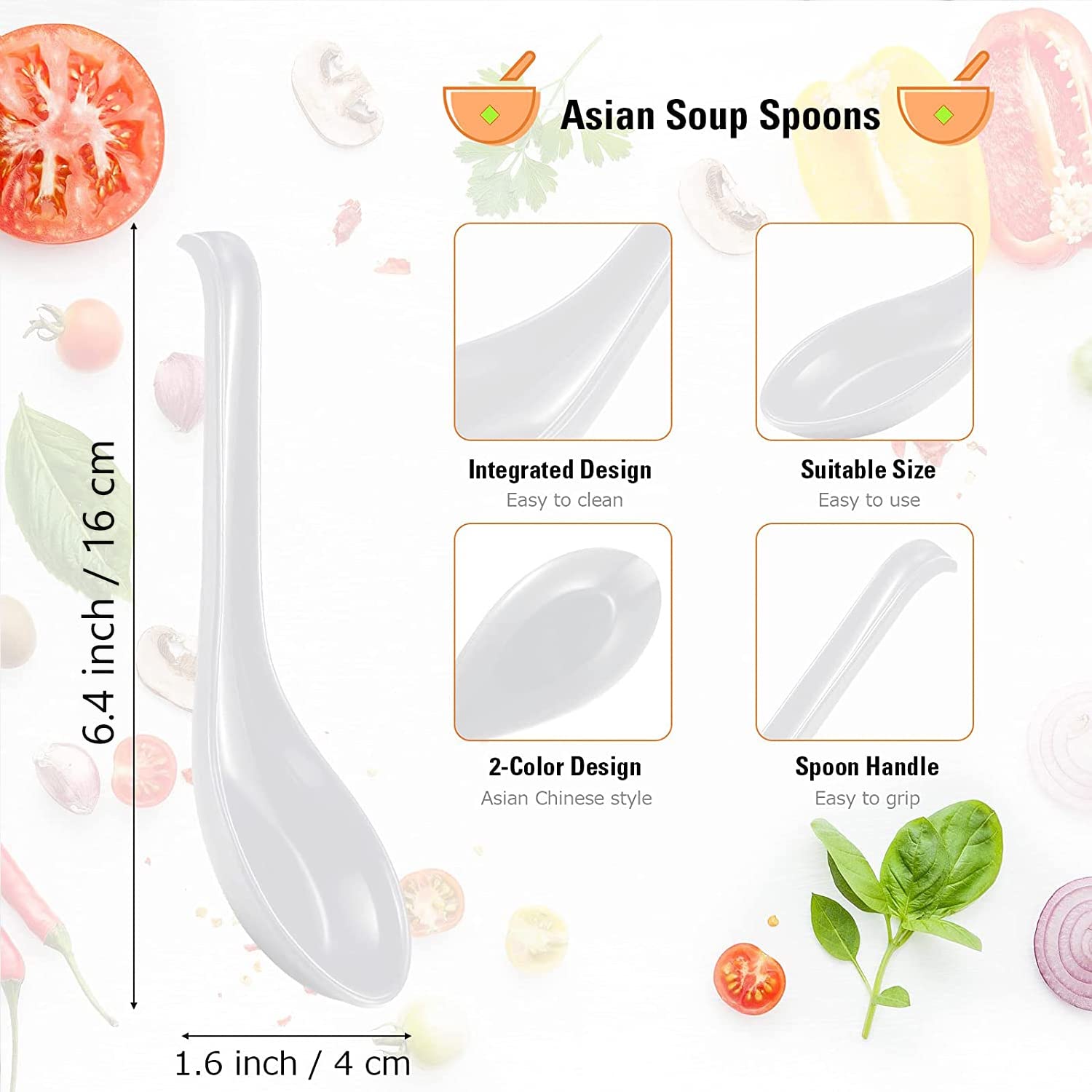 Comicfs ramen spoons with long handles ideal for reaching deep bowls.
