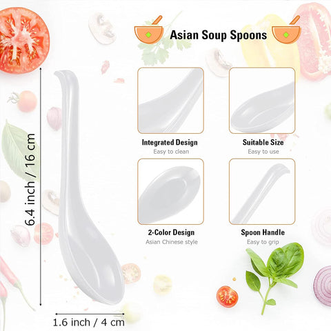 Comicfs ramen spoons with long handles ideal for reaching deep bowls.