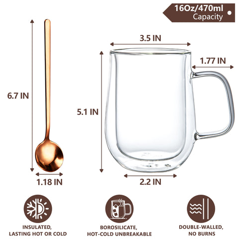 COMOME borosilicate glass mug set resists heat for daily use.