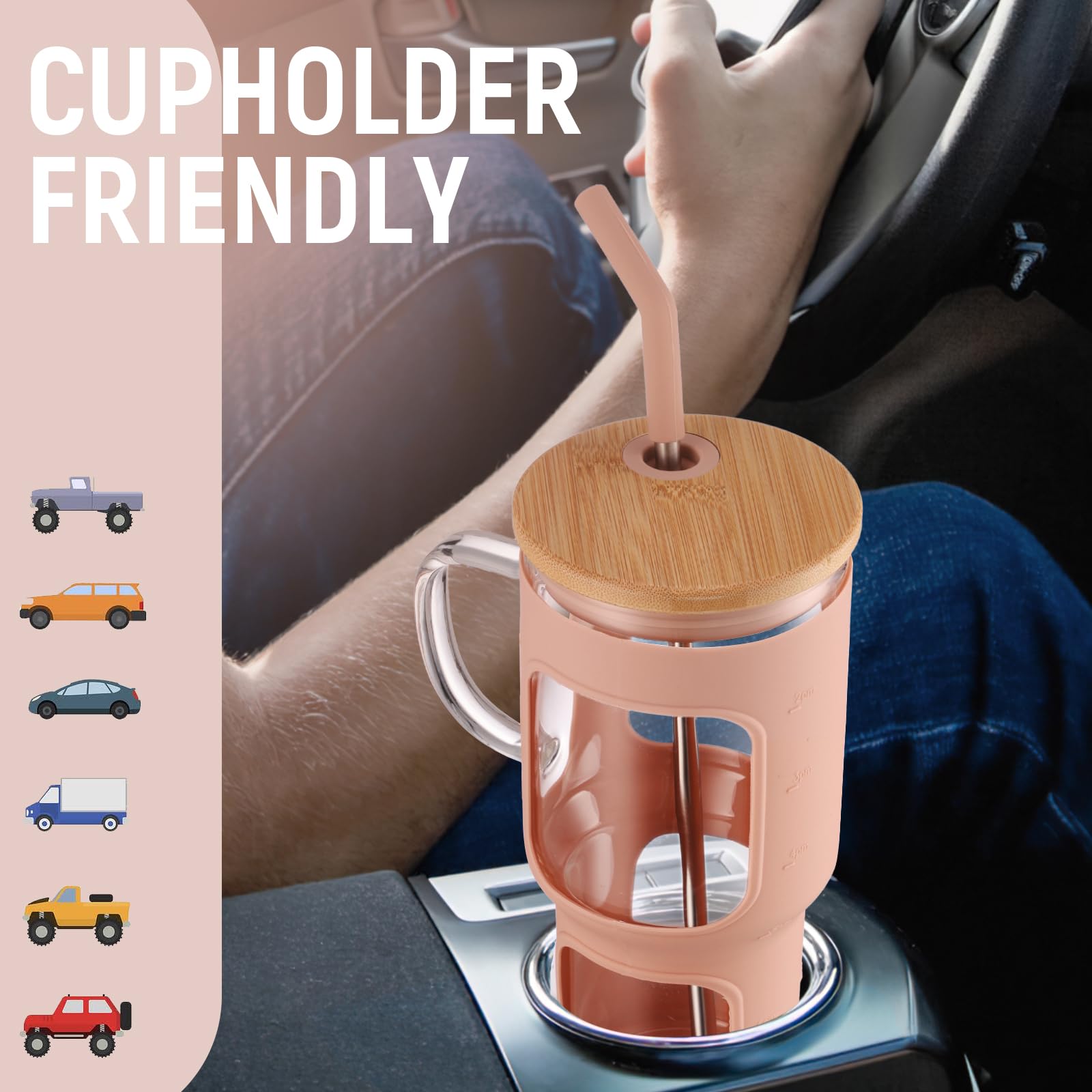 COMOOO includes two straws for versatile drinks from smoothies to milkshakes.