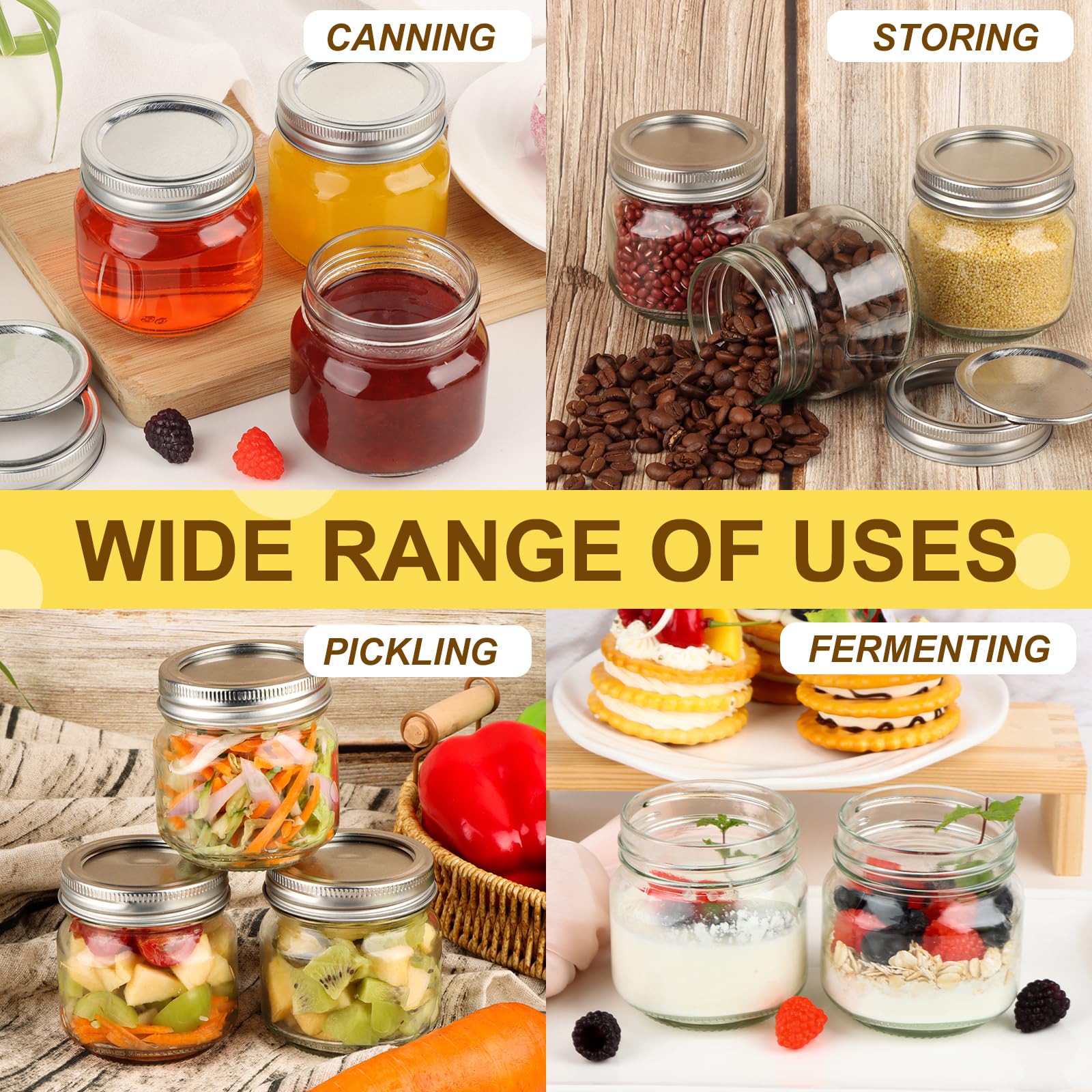 Comrzor jars for DIY candles and crafts, great for weddings or gifts.