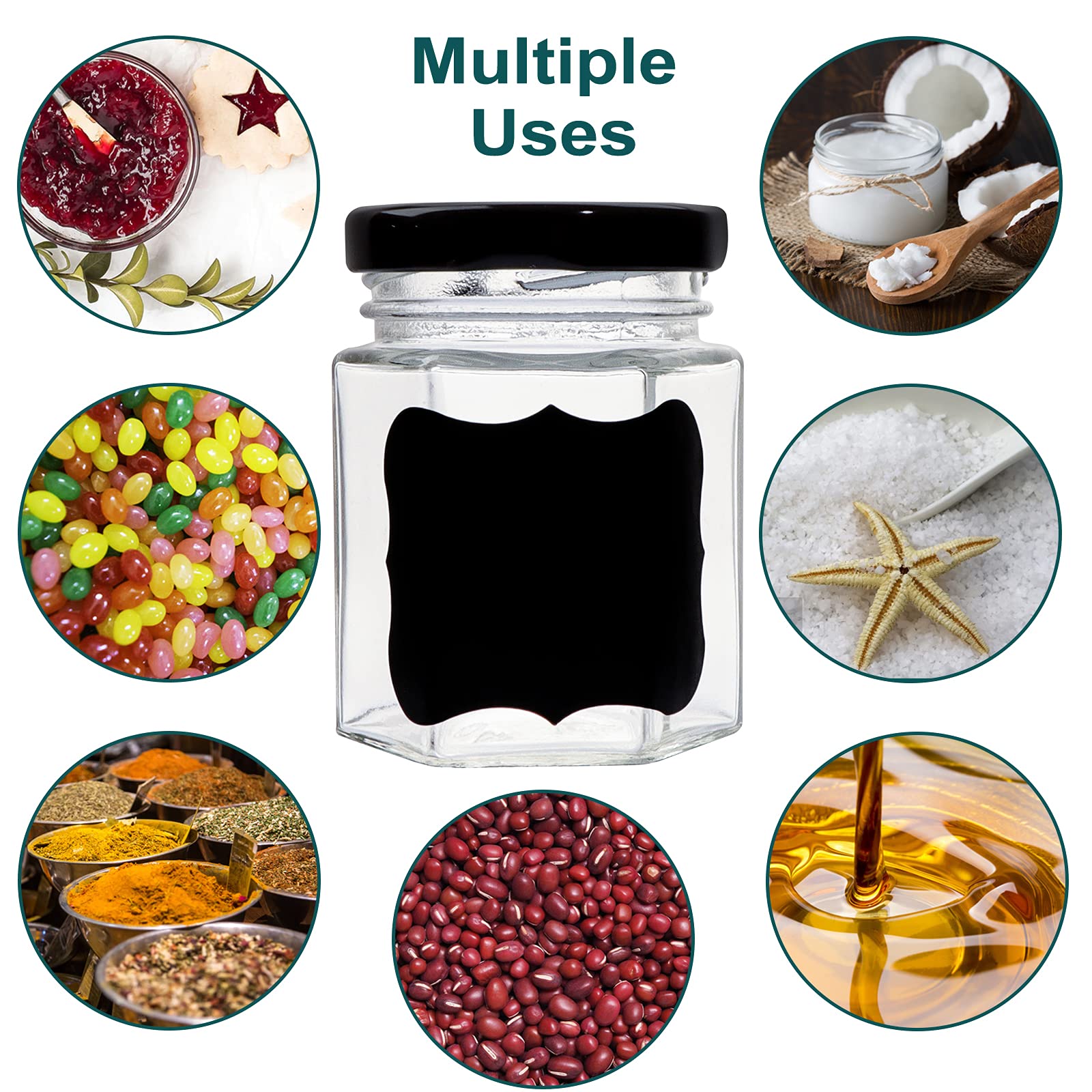 Comrzor wedding favors jar adds elegant hexagon shape to gifts.