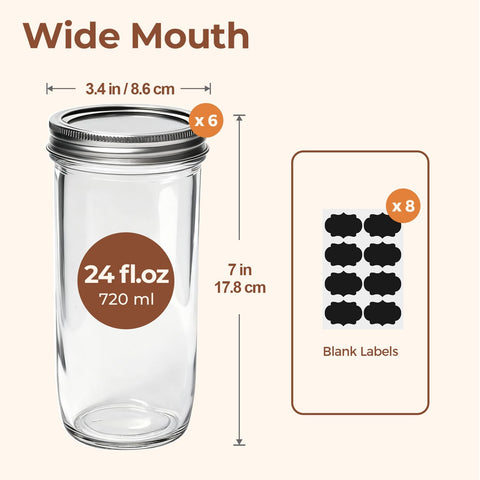 ComSaf wide-mouth jar filled with liquid ready for beverages