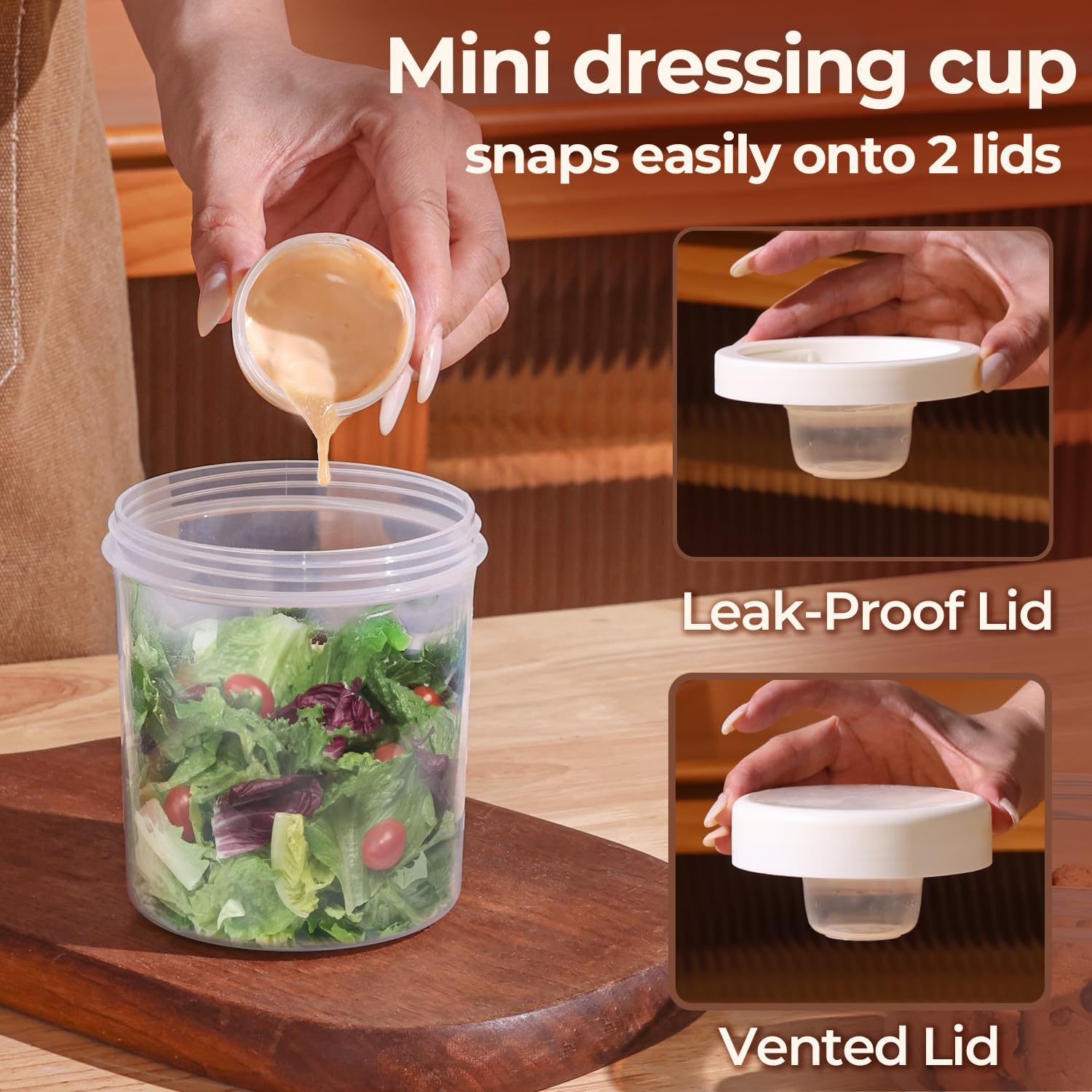 ComSaf built-in folding spoon stays clean and ready inside the container