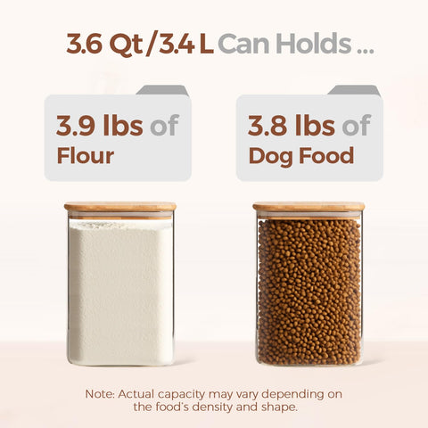 ComSaf square glass storage container offers clear view and organized shelves in any kitchen.