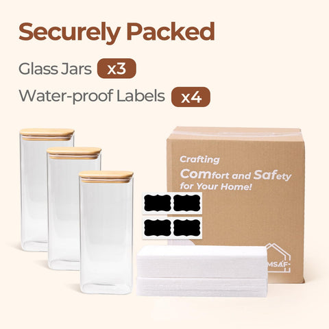 ComSaf 3-pack pantry containers help declutter cookies, snacks, and spices.