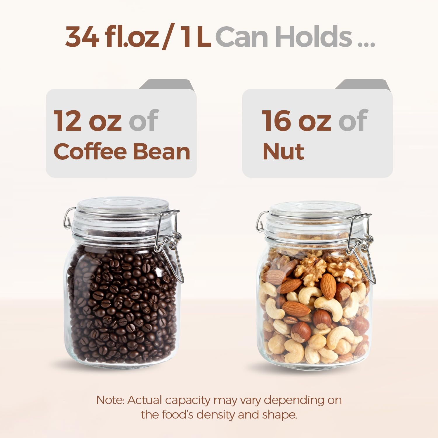 ComSaf square 34oz canister for pantry staples