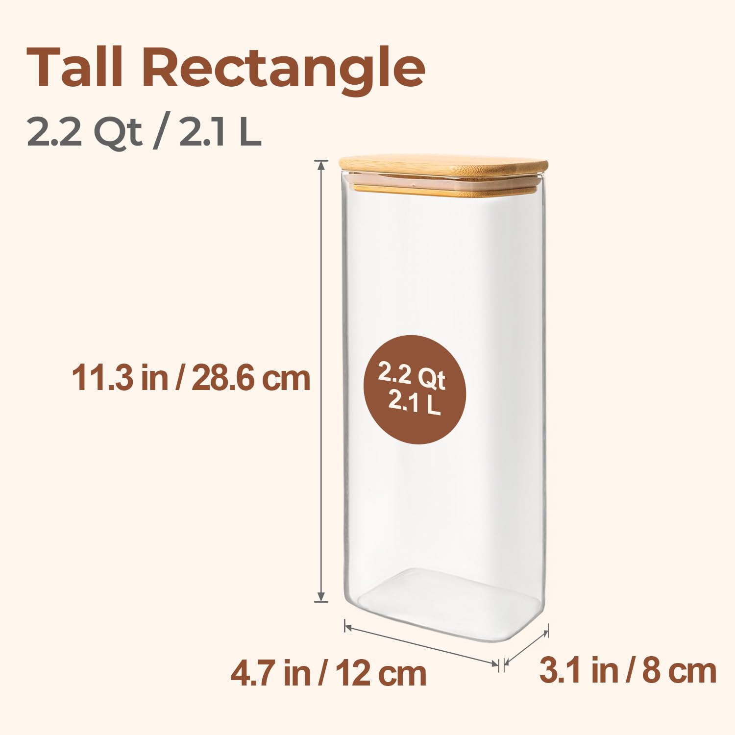 ComSaf airtight glass jar with silicone seal keeps cereals fresh longer.