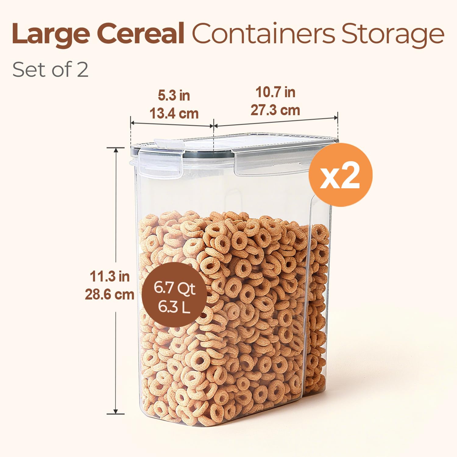 ComSaf BPA-free material ensures durable, safe pantry storage.