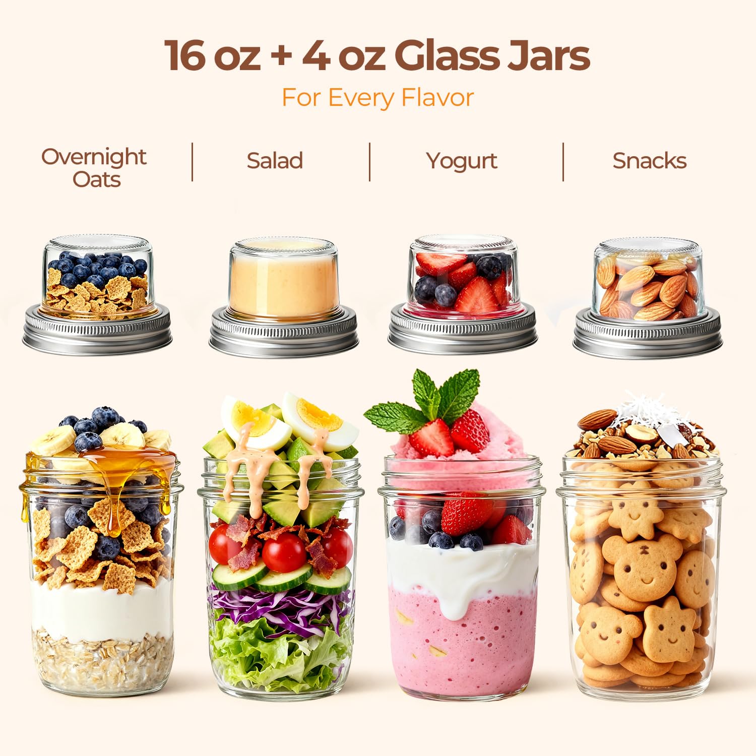 ComSaf chia pudding yogurt jar makes meal prep neat and tasty.