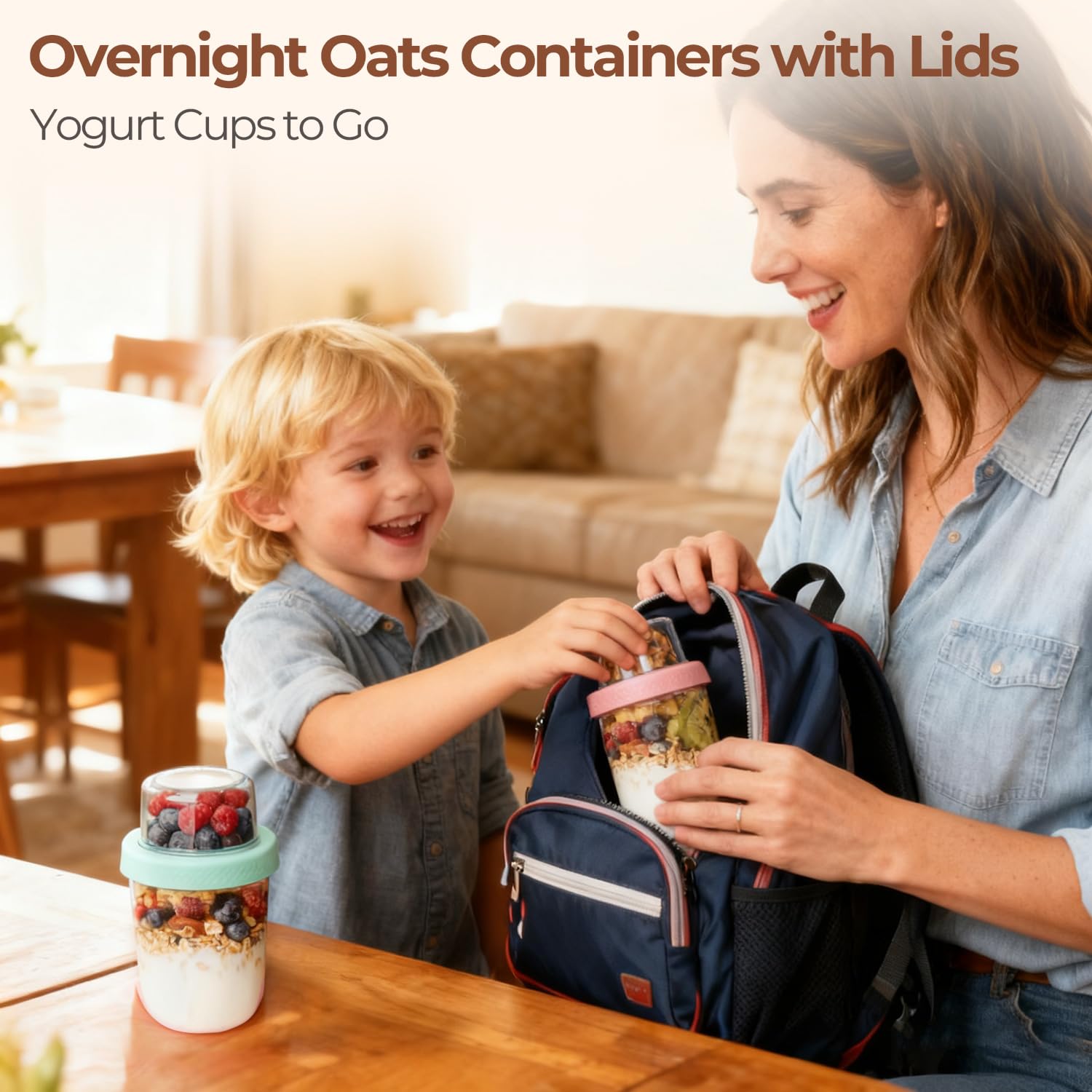 ComSaf chia pudding or yogurt jar in a compact 4oz size