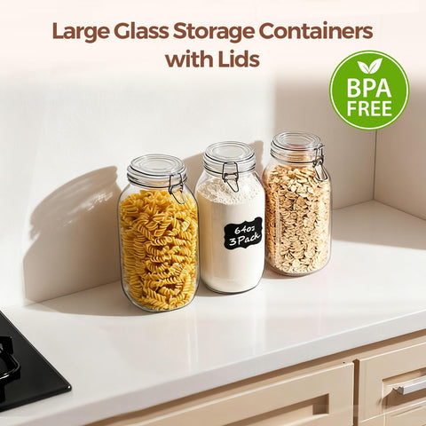 ComSaf clear jar with wide mouth for easy filling.