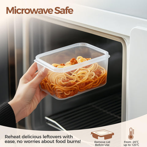 ComSaf clear food-grade plastic body for easy content checks