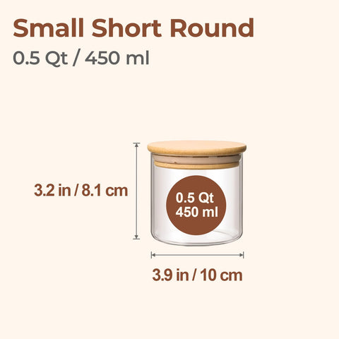 ComSaf clear glass storage jars showcase contents for easy monitoring