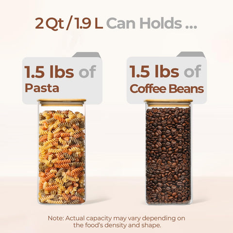 ComSaf clear pantry storage jar lets you monitor food levels at a glance.