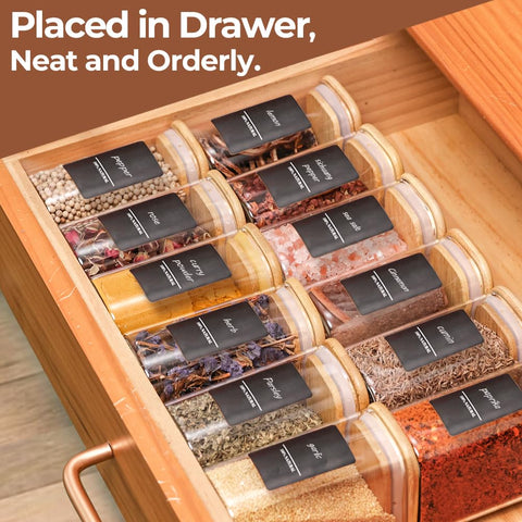 ComSaf clear glass helps you spot spices at a glance and stay fresh.