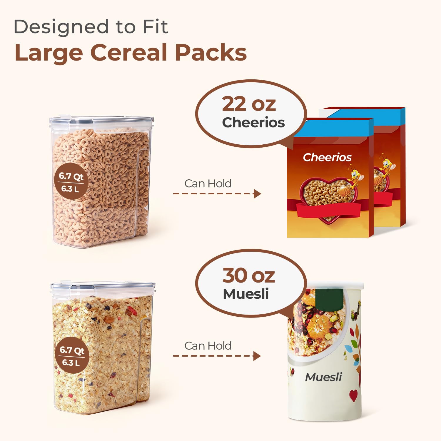 ComSaf airtight containers feature 4-sided lids to keep moisture out and freshness in.