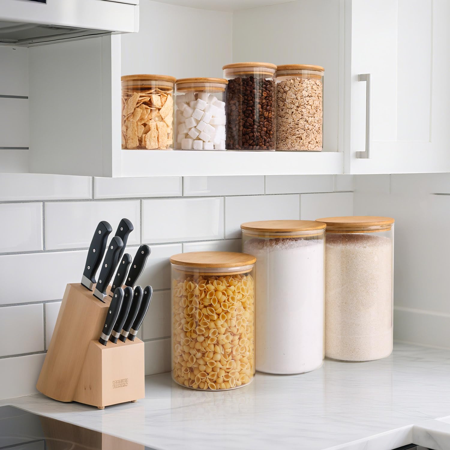 ComSaf jars with content stickers for quick content labeling