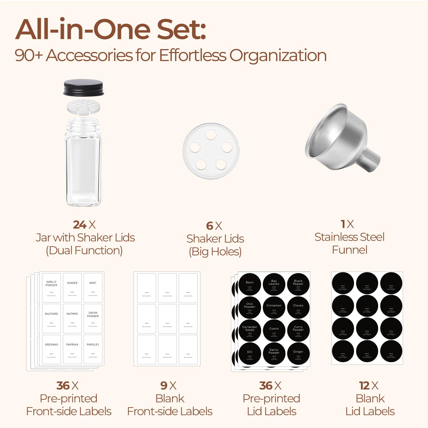 ComSaf dual-function lids for precise pouring and flexible use.