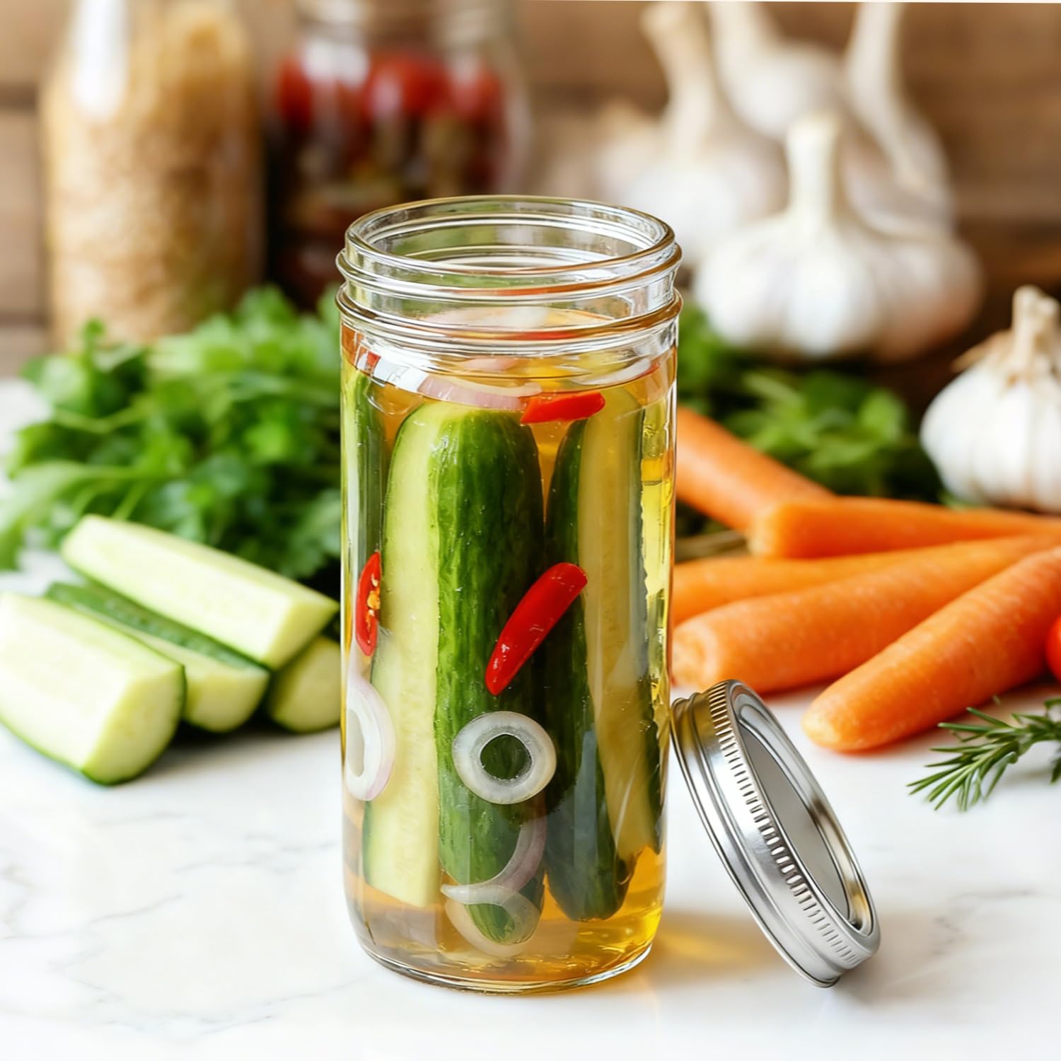 ComSaf homemade sauce in a mason jar ready for pantry storage