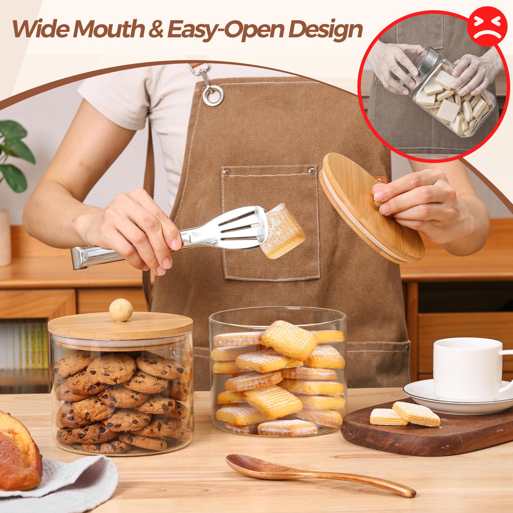 ComSaf in-use pantry setup with bulk staples in jars