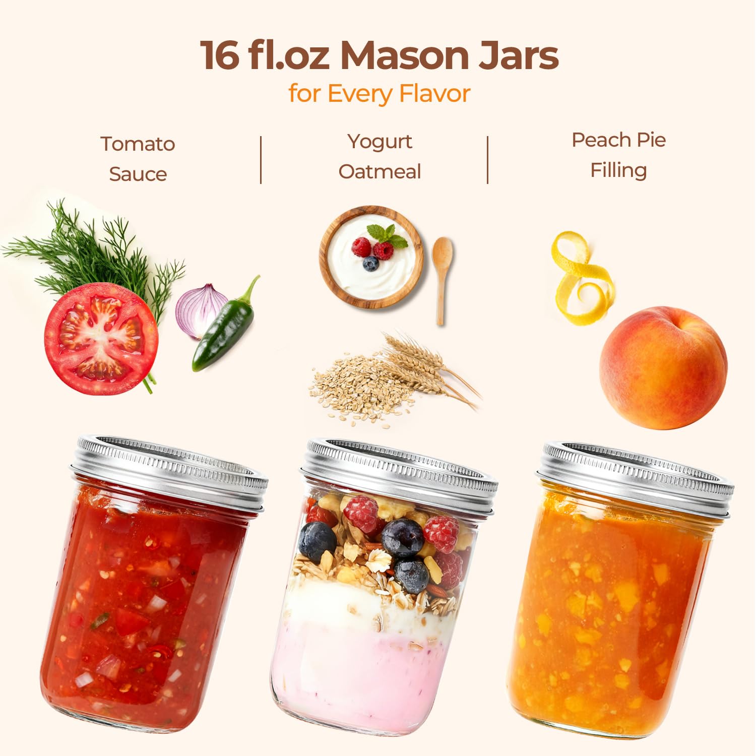 ComSaf jar suited for jam, honey, or salad prep in the kitchen.
