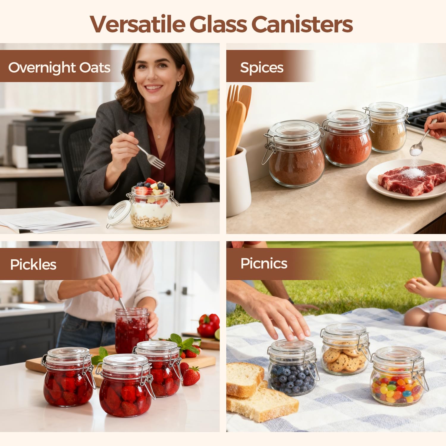 ComSaf jars ideal for jams and pickles, preserving flavor