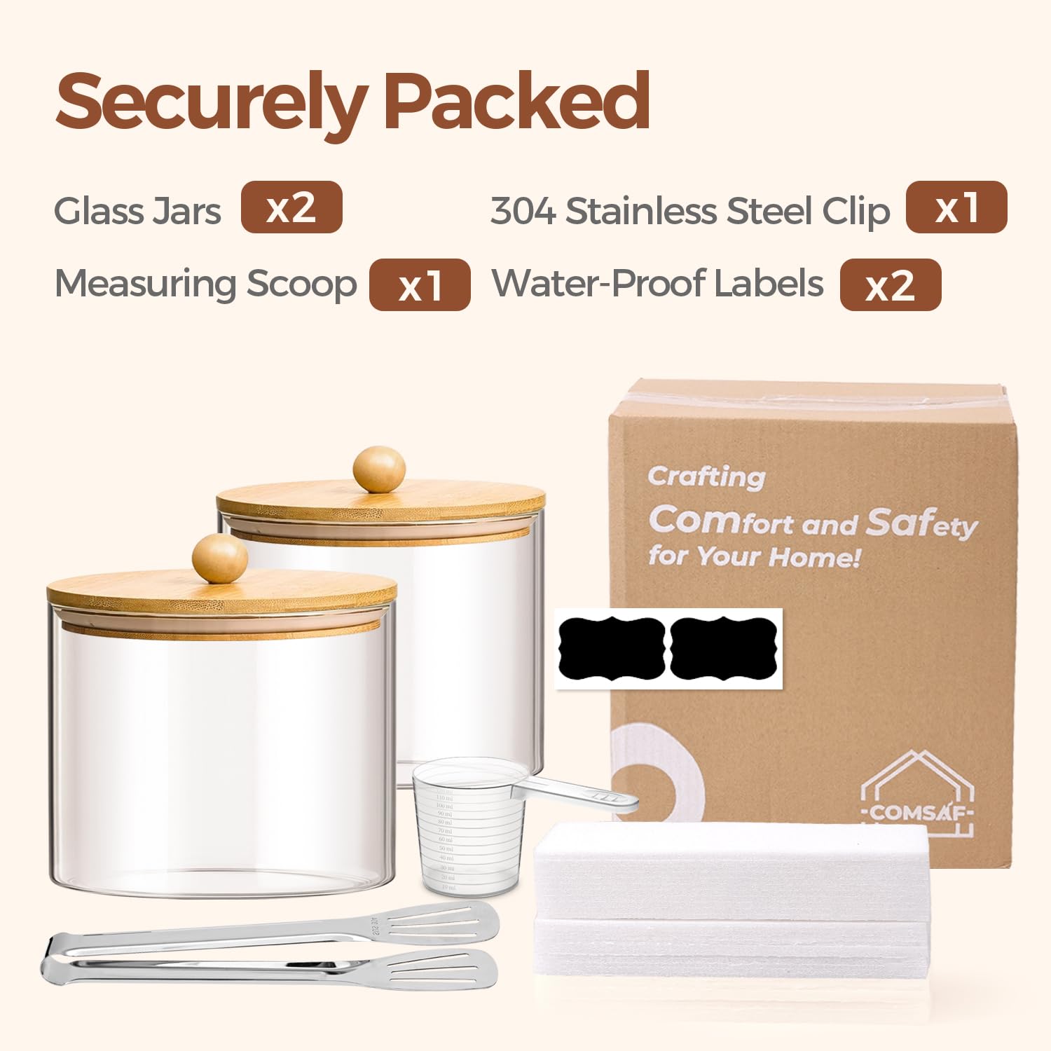 Elegant ComSaf kitchen storage for organized countertops and shelves