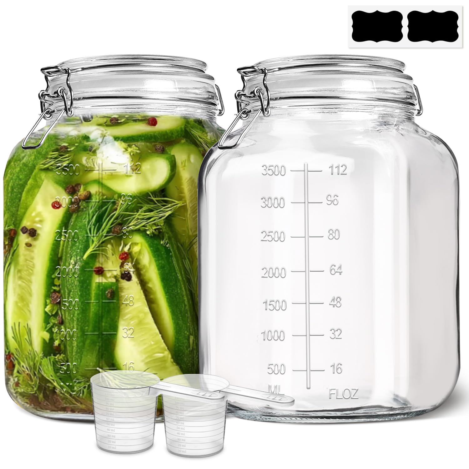 ComSaf large glass jar with wide mouth for easy cleaning and access.